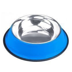 40oz. Blue Stainless Steel Dog Bowl