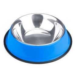 24oz. Blue Stainless Steel Dog Bowl