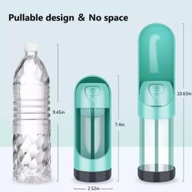 2 in 1 Portable Water Bottle for Dogs Dog Drinking Bowl for Small Large Dogs Feeding Water Dispenser Cat Dogs Outdoor Bottles (Color: R Without Filter G)