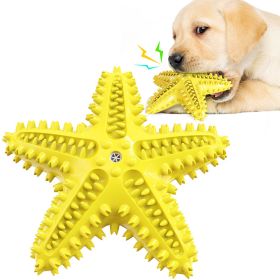 Sea Star Shaped Dog Toothbrush with Sound Pet Teeth Grinding Toy Dog Sound Toy (Ships From: CN, Color: b)