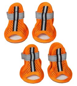 Sporty-Supportive Mesh Pet Sandals Shoes - Set Of 4 (size: large)